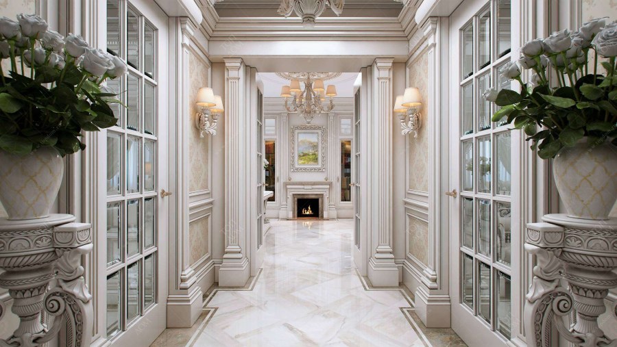 Колонны в классическом интерьере