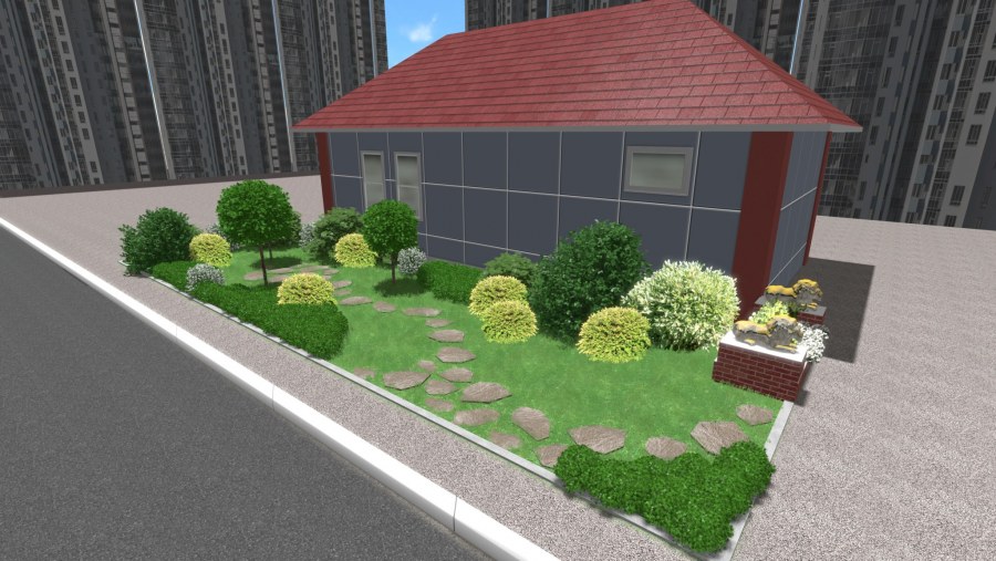 Благоустройство территории офисов