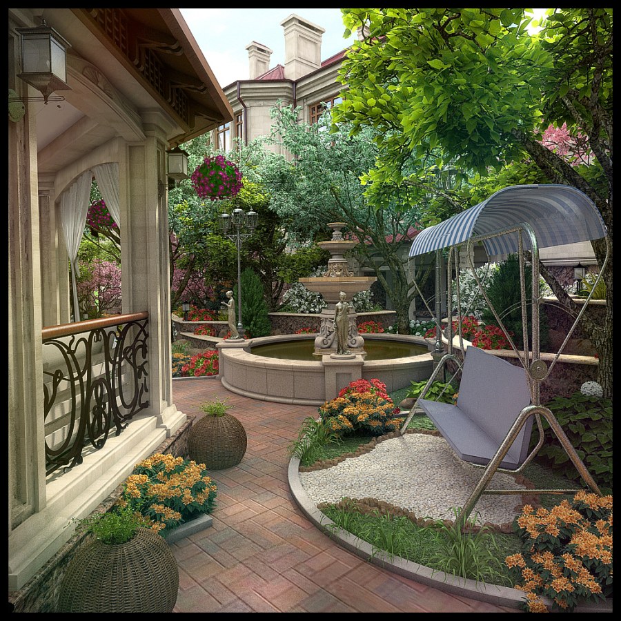 Двор в частном доме