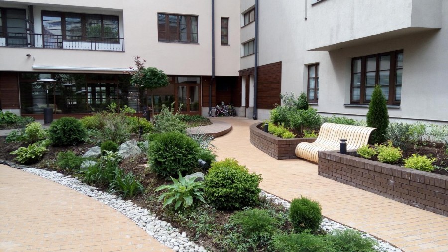 Ландшафт двора многоквартирного дома