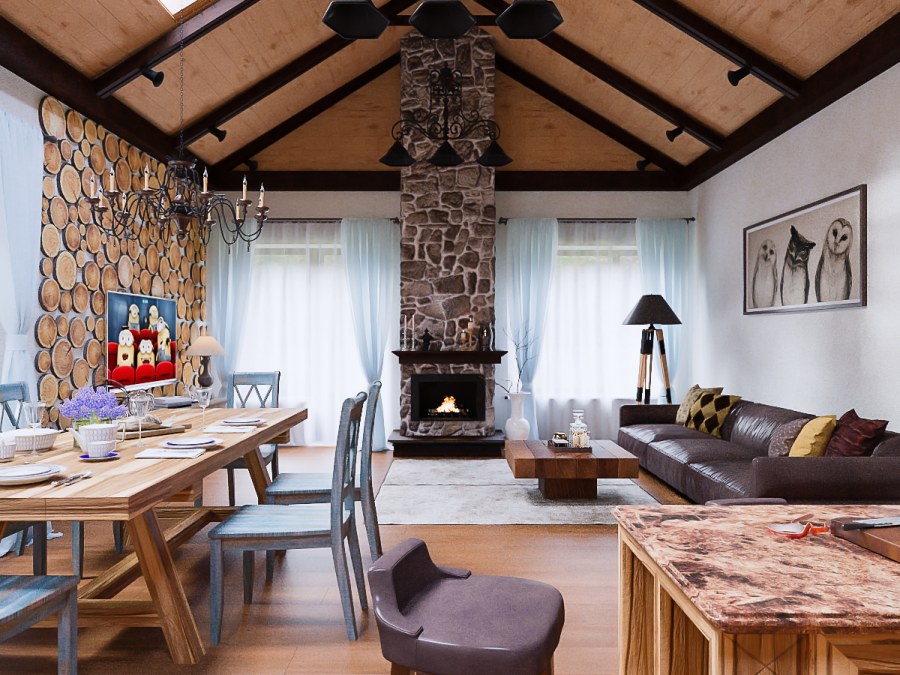 Интерьер в стиле Шале