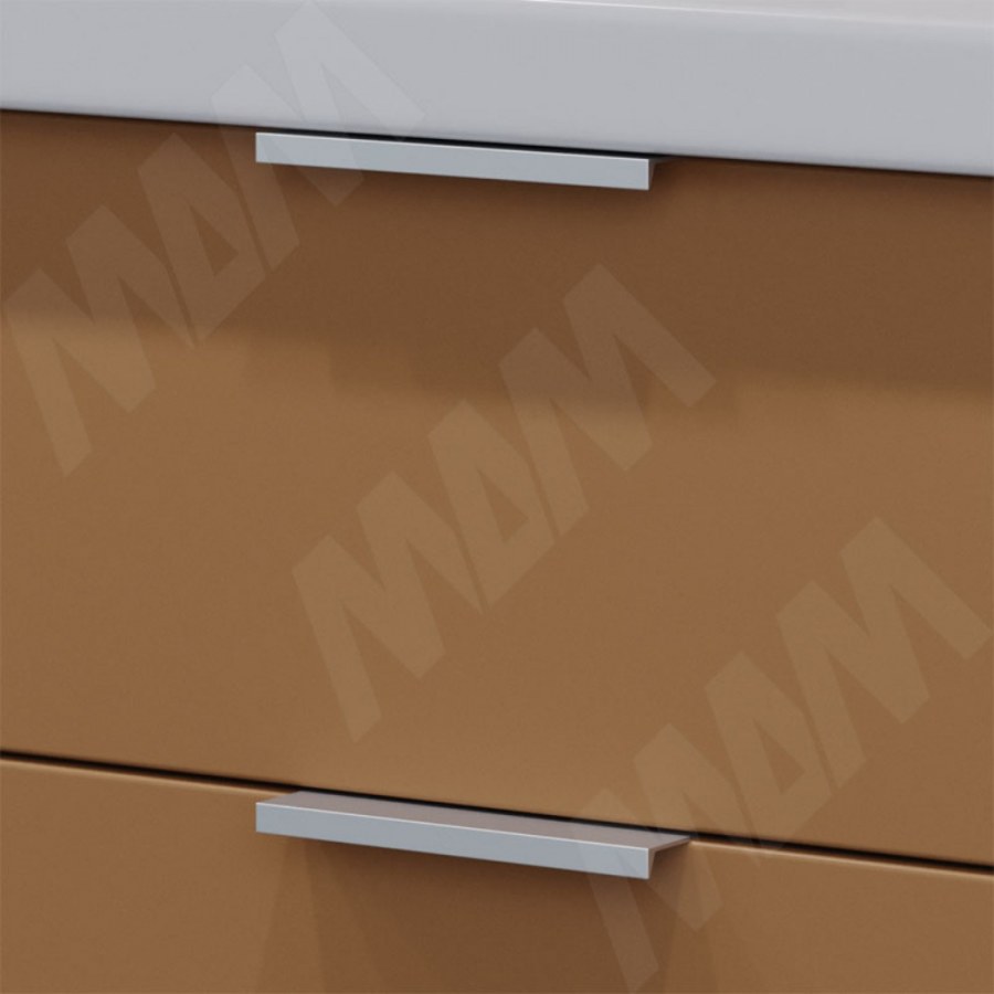 Профиль-ручка крепление саморезами алюминий матовый, l-3000мм