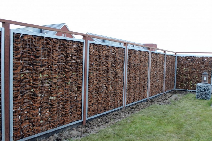 Забор из габионов