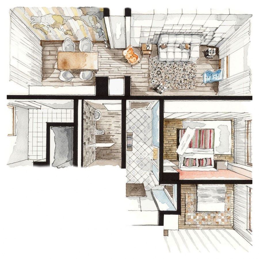 Эскизный план интерьера