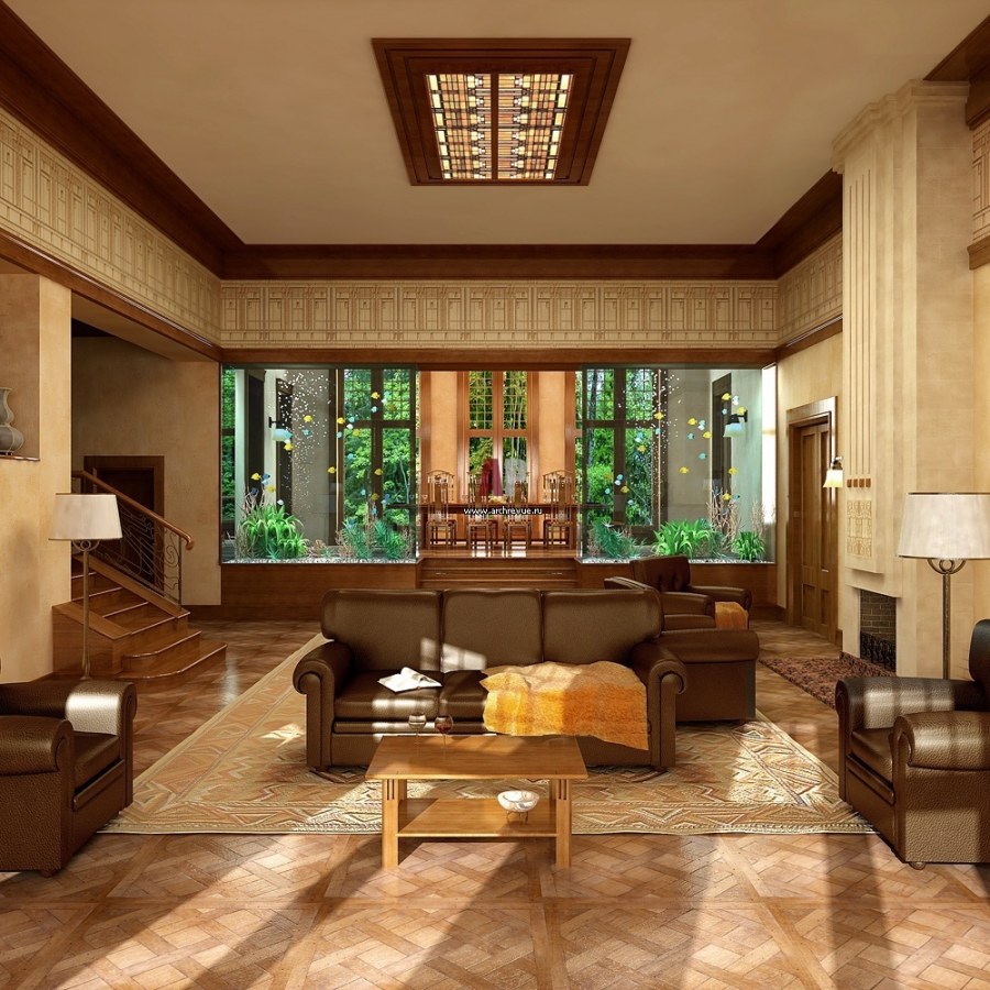 Стиль прерий (стиль Райта) интерьер