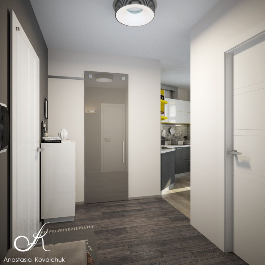 Коридор в однушке в современном стиле