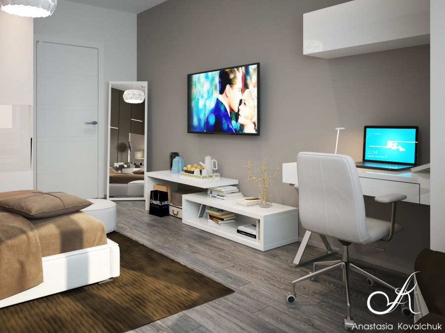 Бутовские аллеи дизайн проект совмещения двух квартир