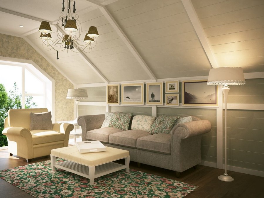 Интерьер мансардных квартир