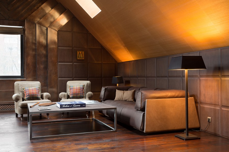 Серо зеленая комната для подростка