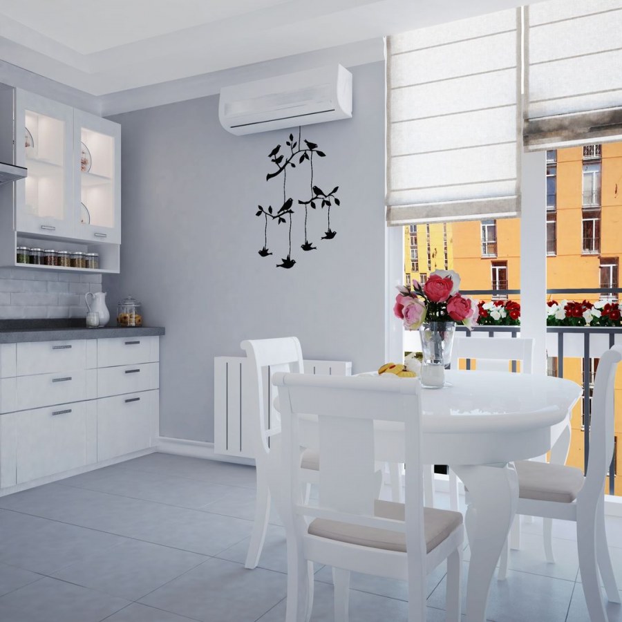 Декор белой кухни в скандинавском стиле