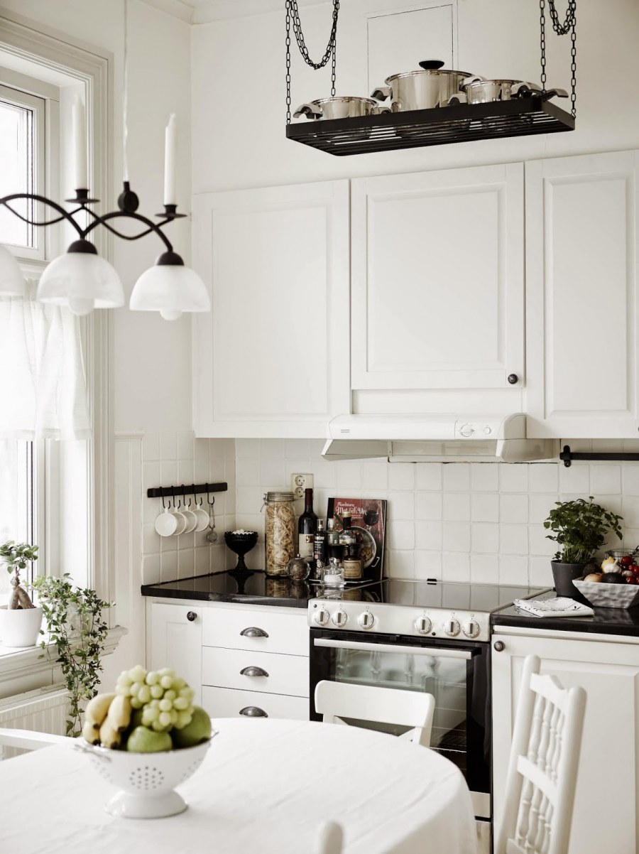 Декор для черно белой кухни