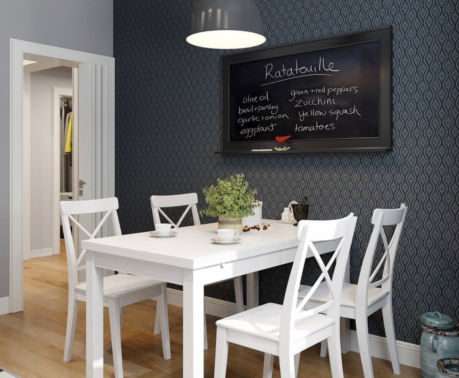 Белые стены на кухне