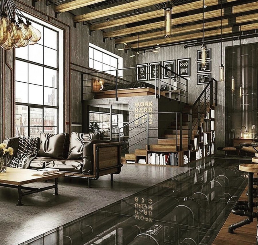 Дом индустриал в стиле лофт