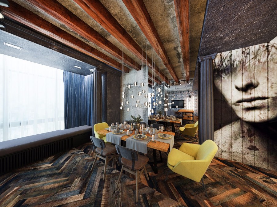 Жесткий лофт в интерьере