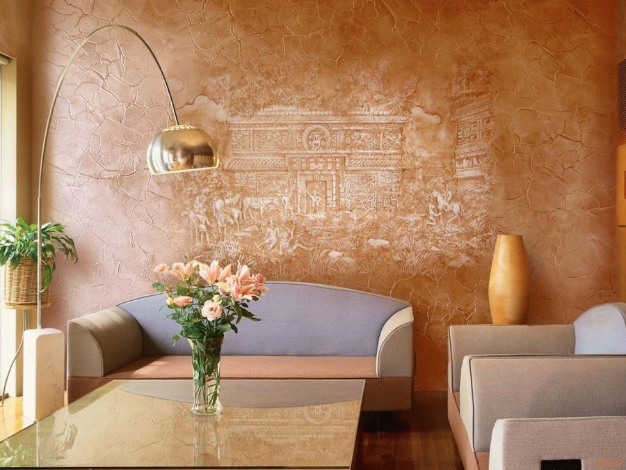 Декоративная штукатурка на кухне