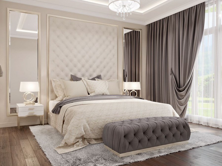 Зеркала в интерьере спальни