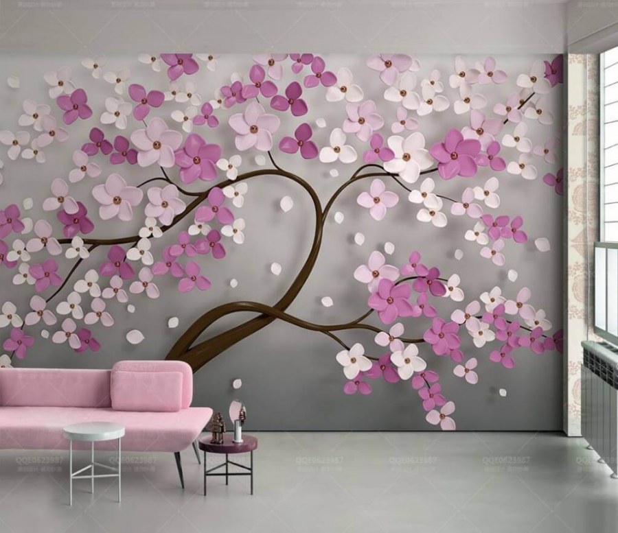 Флизелиновые фотообои 3д Сакура