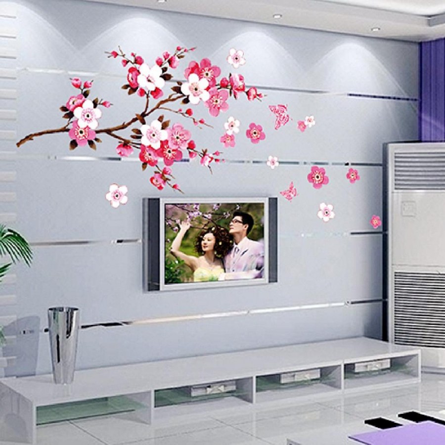 Декор веток Сакуры на стене