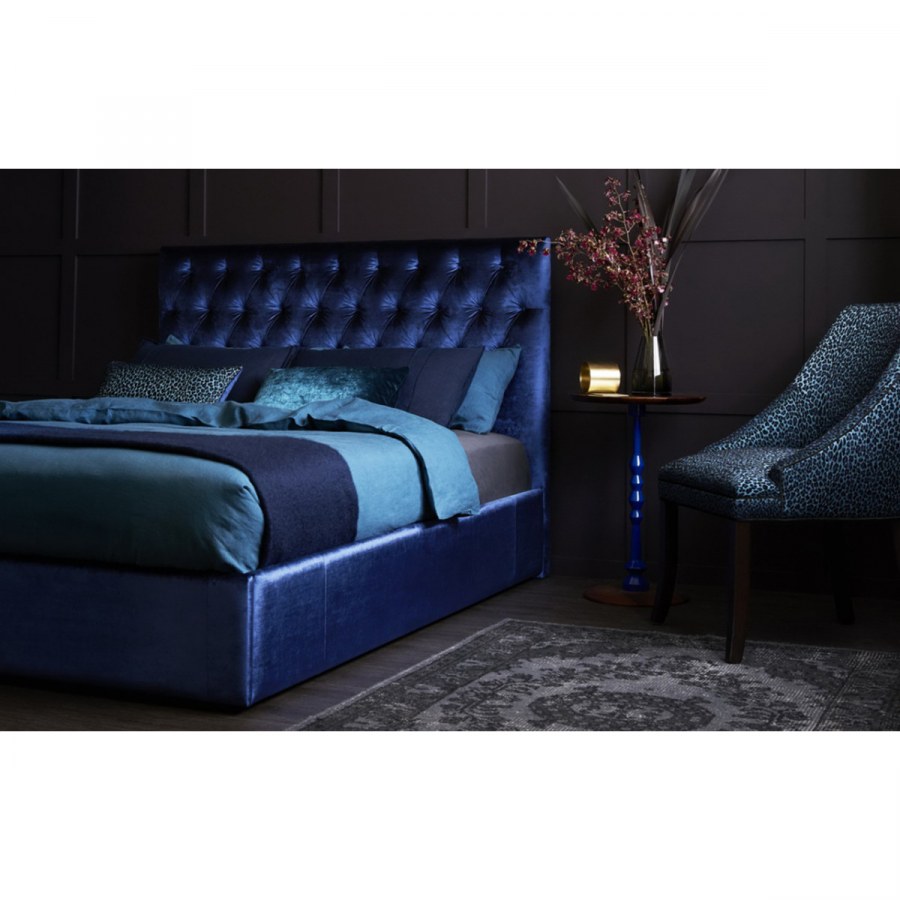 Синяя кровать Аскона