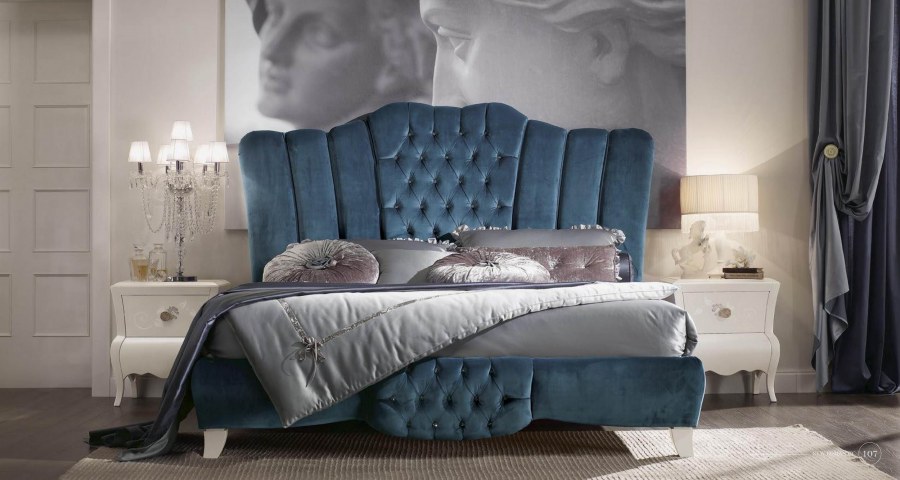 Итальянские кровати с мягким изголовьем