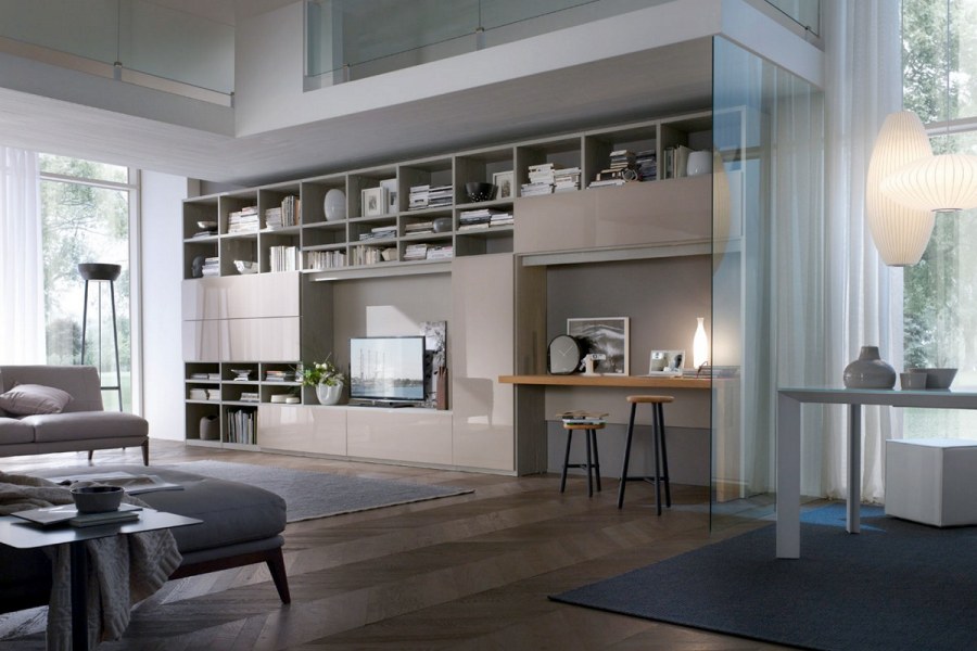 Гостиная с рабочей зоной