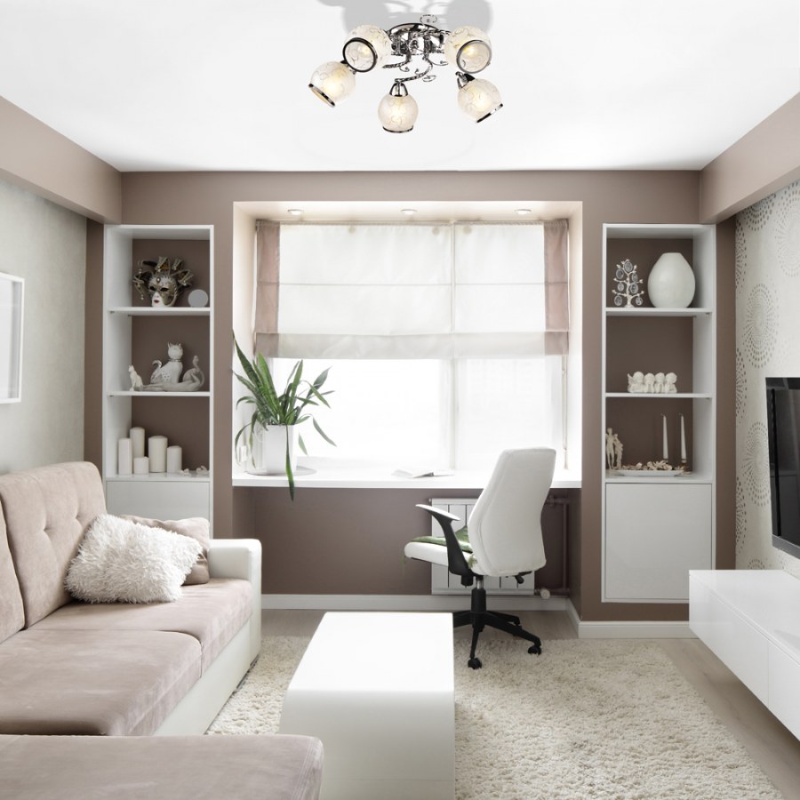 Гостиная совмещенная с кабинетом