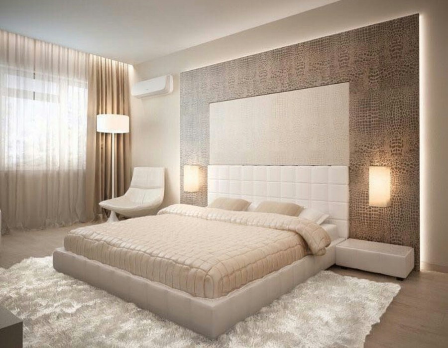 Кровать Клэр 200х200 серо-бежевого цвета