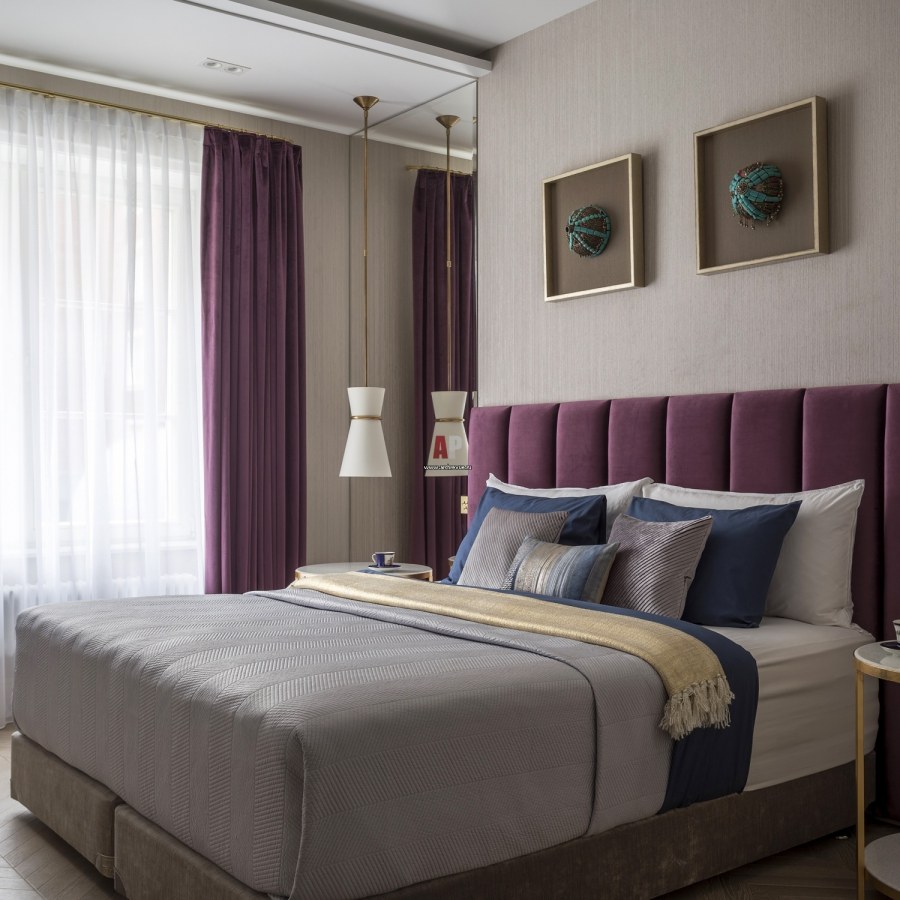 Спальня в молочно кофейных тонах