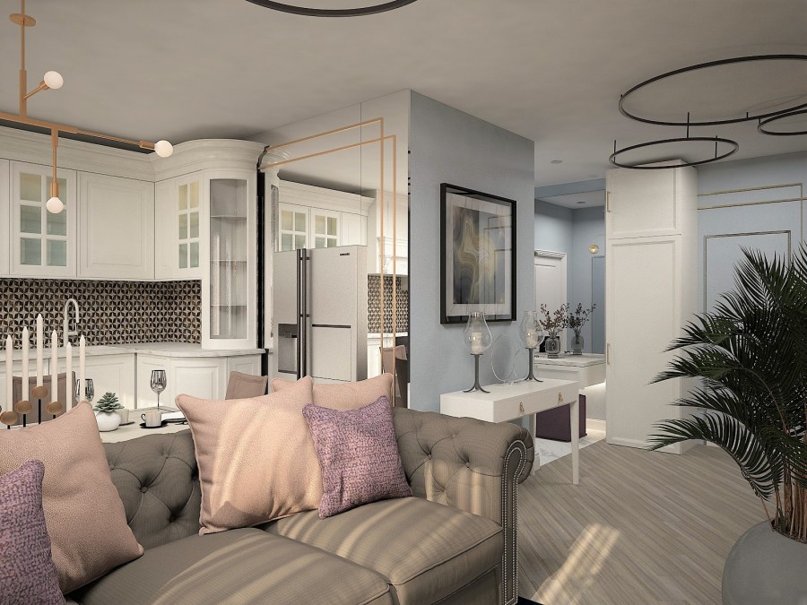 Проект квартиры арт-деко Неоклассика