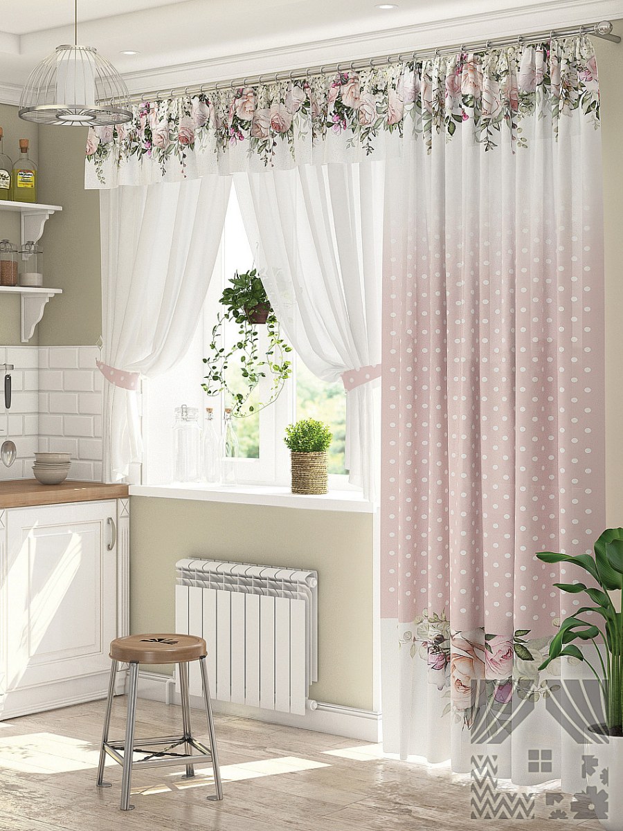 Комплект штор Kauffort Натурель высота 136