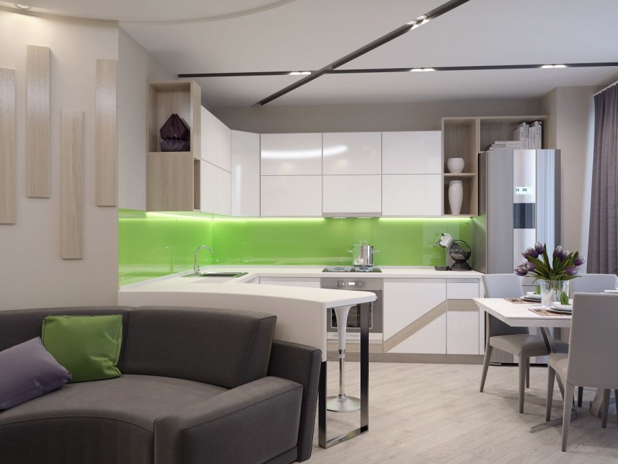 Проект кухни студии