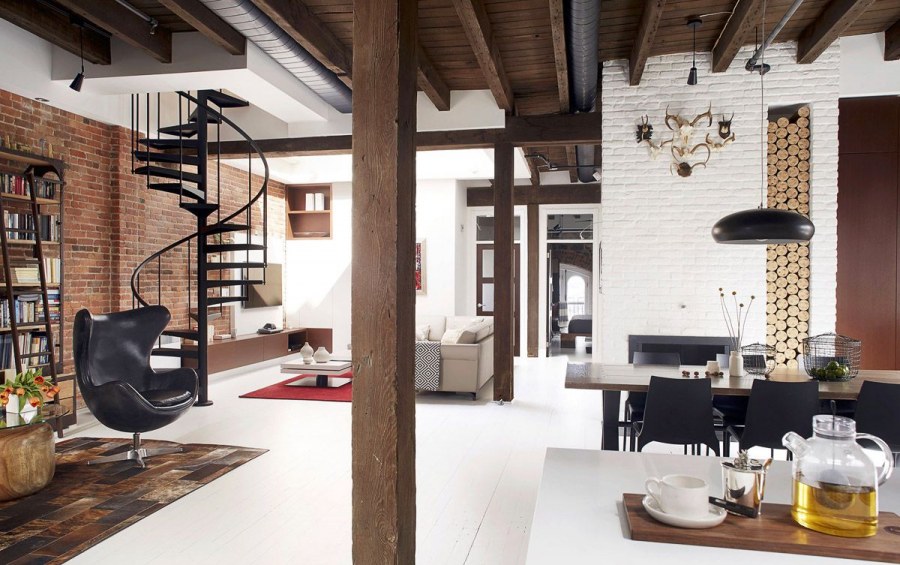 Колонны в стиле лофт