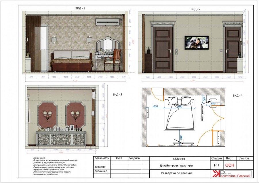 Развертка стен Автокад