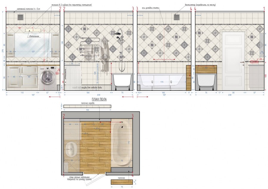 Обозначение выключателя на развертке