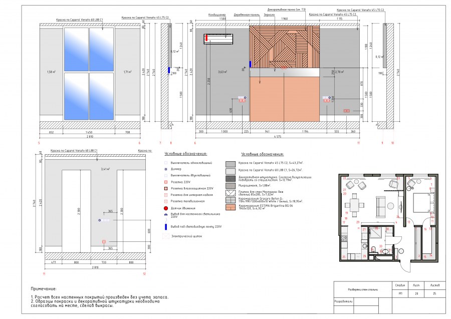 Отмывка развертка стен