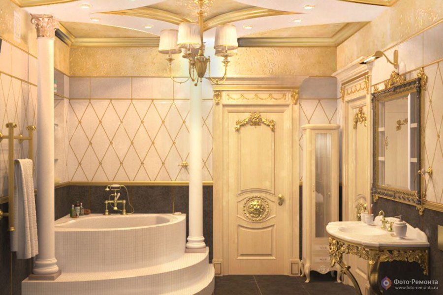Туалетная комната в классическом стиле