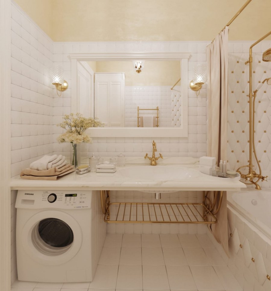 Ванная американская классика Неоклассика