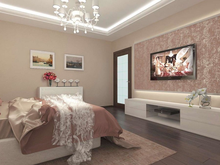 Пудровый цвет в интерьере