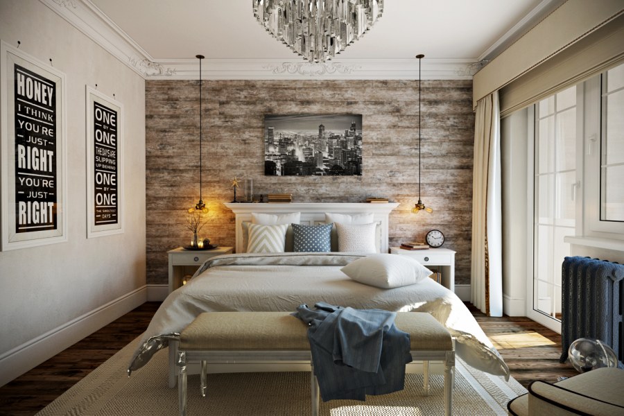 Спальня лофт 12 кв м