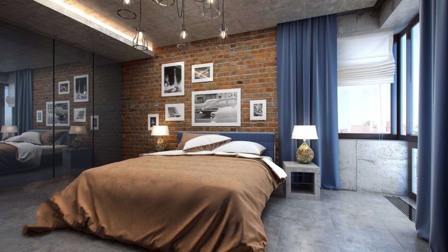 Спальня лофт 13м3