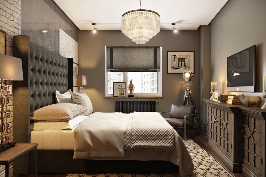 Спальня в мужском стиле