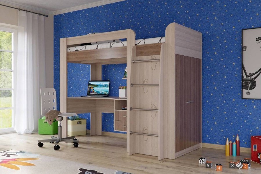 Кровать чердак Мийя стиль