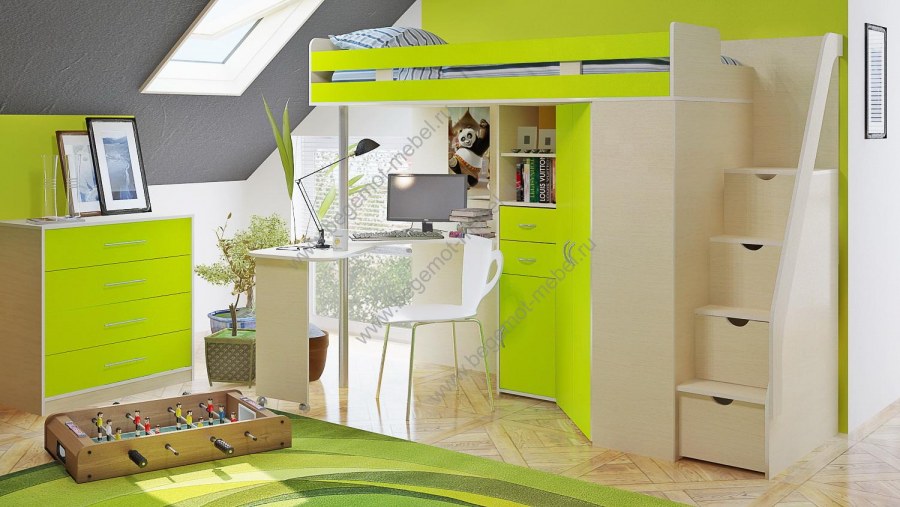 Кровать чердак Юниор 3