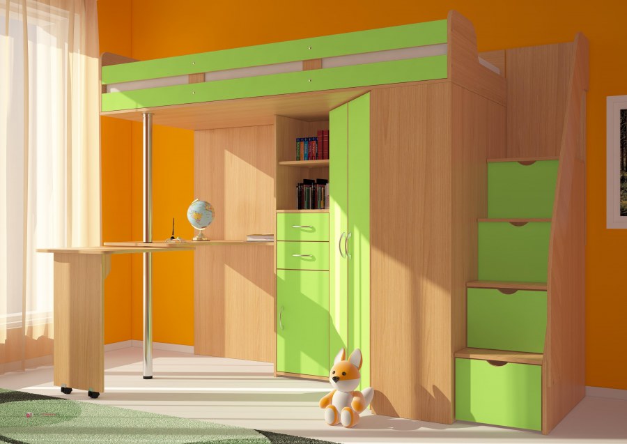 Детская кровать-чердак Теремок-1 Гранд