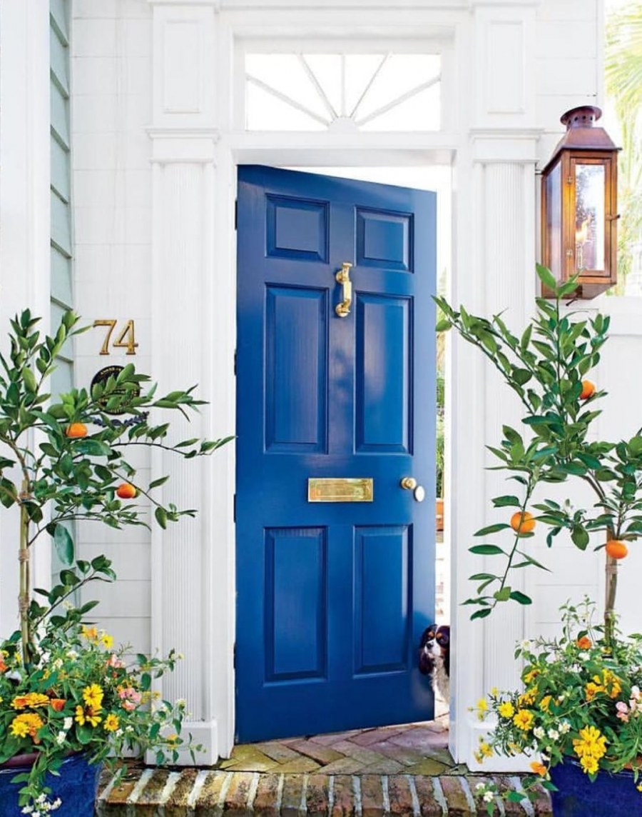 Цветные двери в интерьере