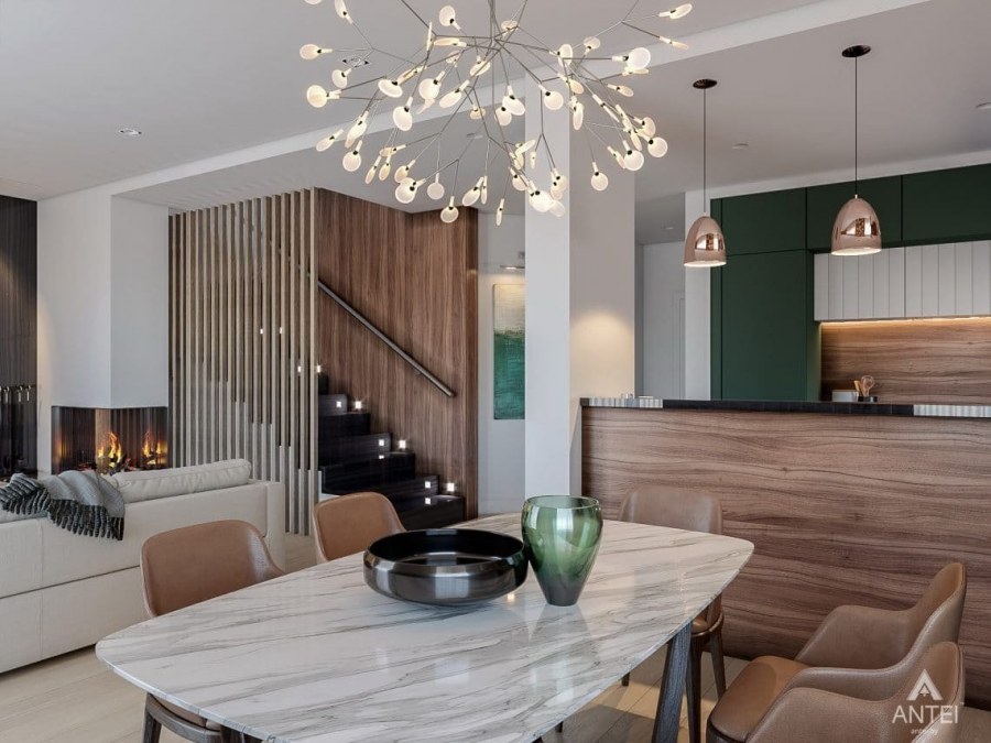 Современный интерьер таунхауса