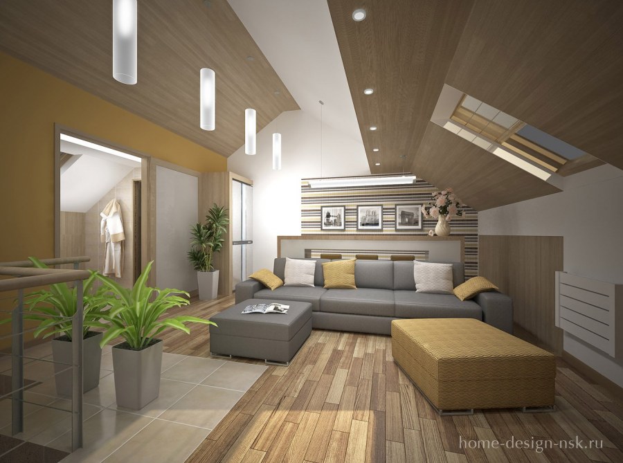 Мансарда в таунхаусе интерьер