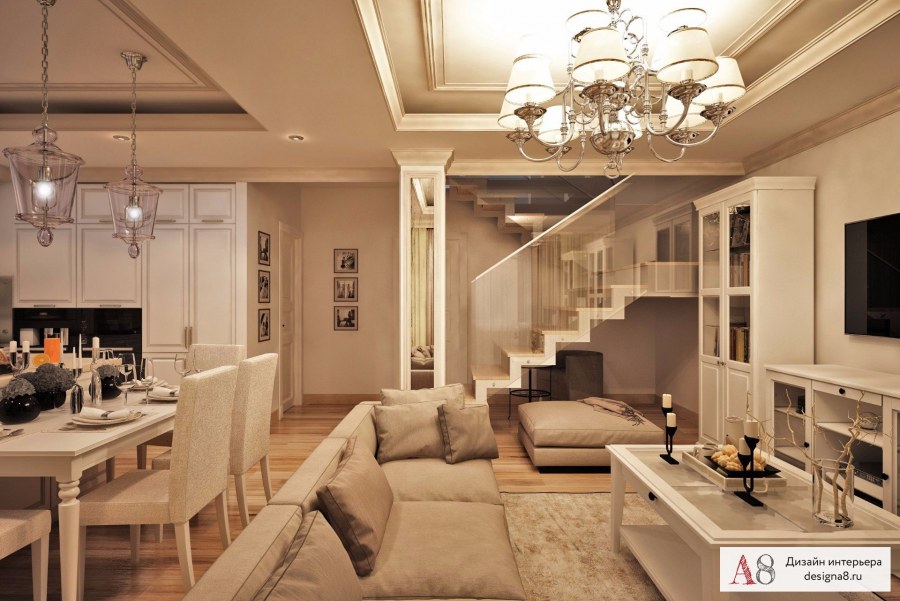 Красивый интерьер таунхауса