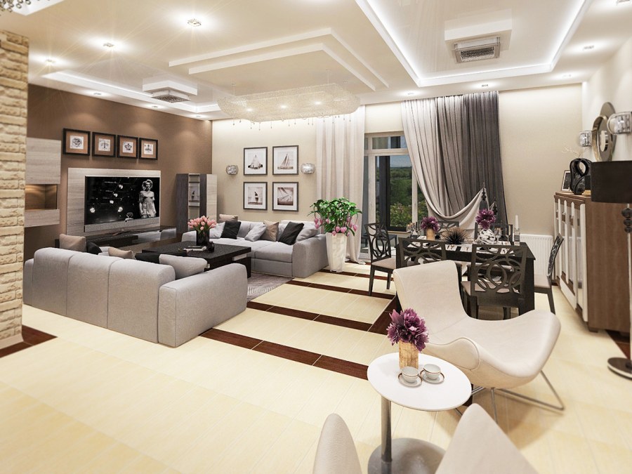 Гостиная в таунхаусе