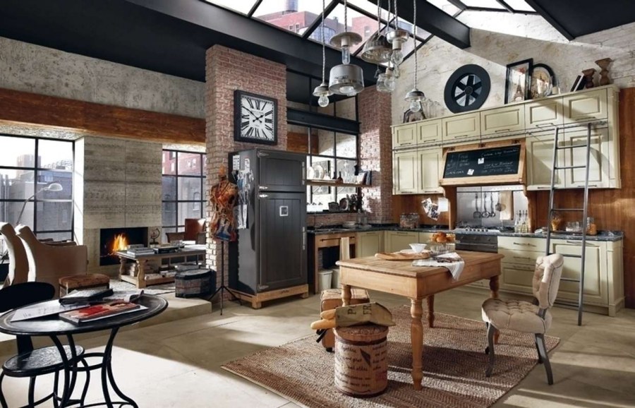 Кухня в стиле Индастриал лофт